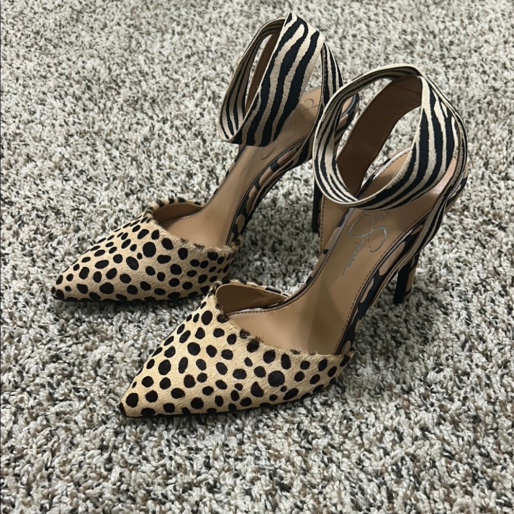 Jessica Simpson Leopard and Zebra Print Women's Heels